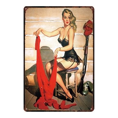 Pin UP Girl - Vintage Tin Signs/Wooden Signs - 20*30cm/30*40cm