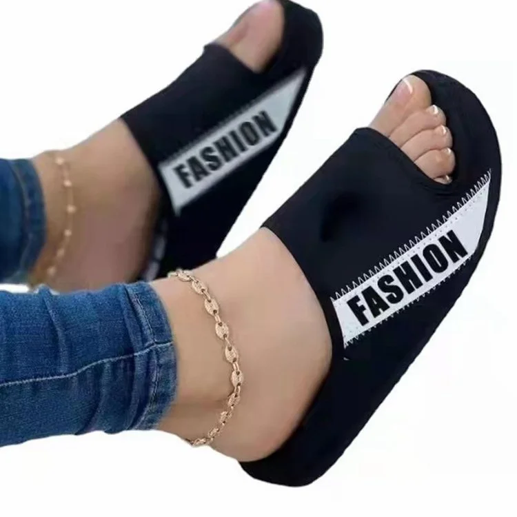 Casual Open Toe Flat Slippers