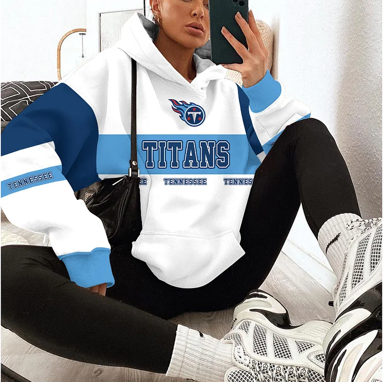 Tennessee Titans  Printed Hooded Pocket Pullover Hoodie