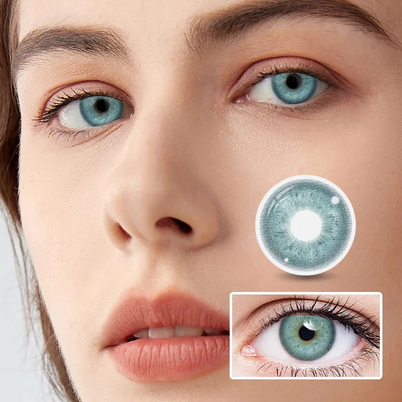 NEBULALENS Polaris Blue Yearly Prescription Colored Contacts NEBULALENS