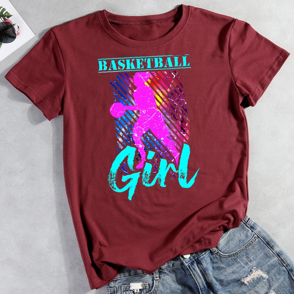 basketball girl Round Neck T-shirt-0021874-Guru-buzz