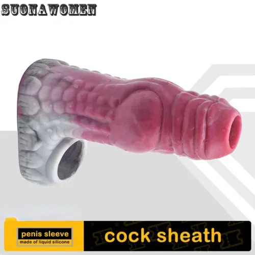 pornhint Pornhint Big Knot Dildo Penis Sheath Silicone Fantasy Sleeve Penise Enlargement Sex Toys