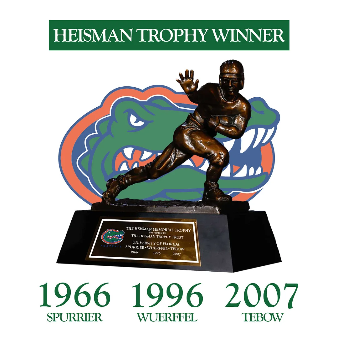 Florida Gators 1966/1996/2007 NCAA Heisman Trophy