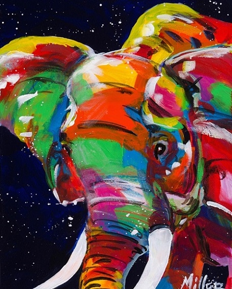 Colorful African Elephant – Paint By Numbers - 40*50CM, 501 Original 
Colorful African Elephant – Paint By Numbers - 40*50CM, 501 Original