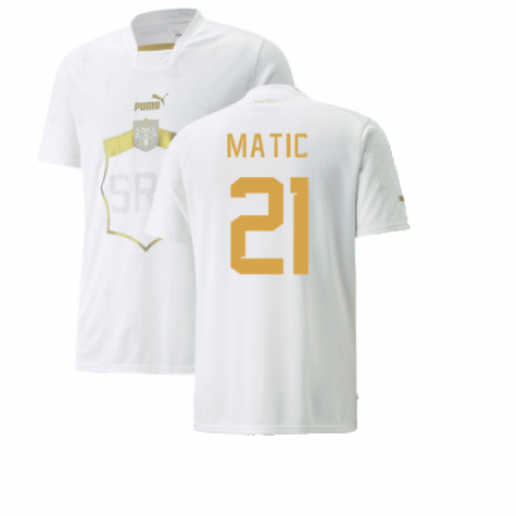 Serbia Nemanja Matić 21 Away Shirt Kit World Cup 2022