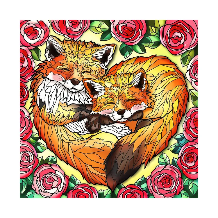 Ericpuzzle™ Ericpuzzle™NEW Foxes in Love Wooden Puzzle