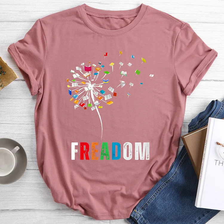 🔥New In - Dandelion Freadom Gift For Book Lovers T-shirt