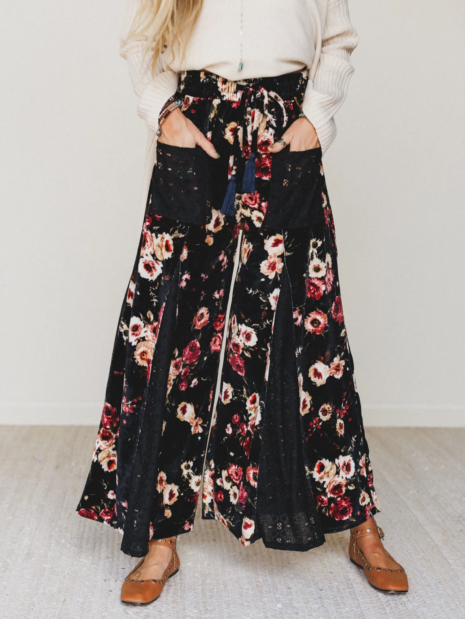 The Nest Let's Party Wide Leg Pants - Black