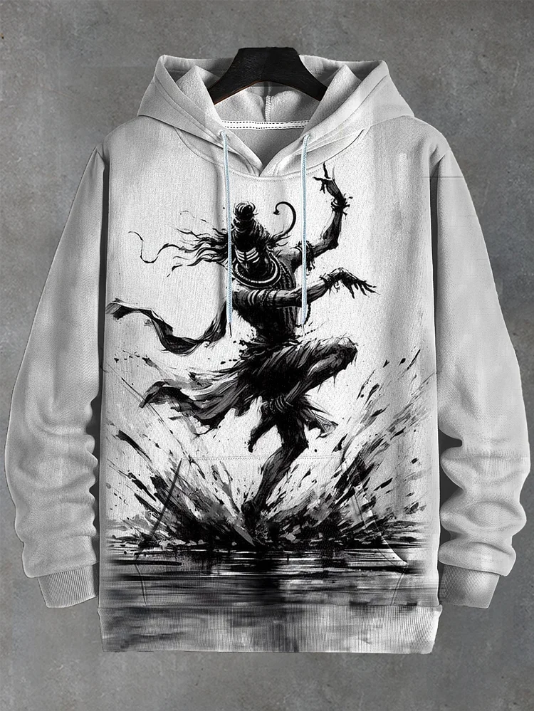 Men's Tribe Dance Ink Art Print Casual Hoodie