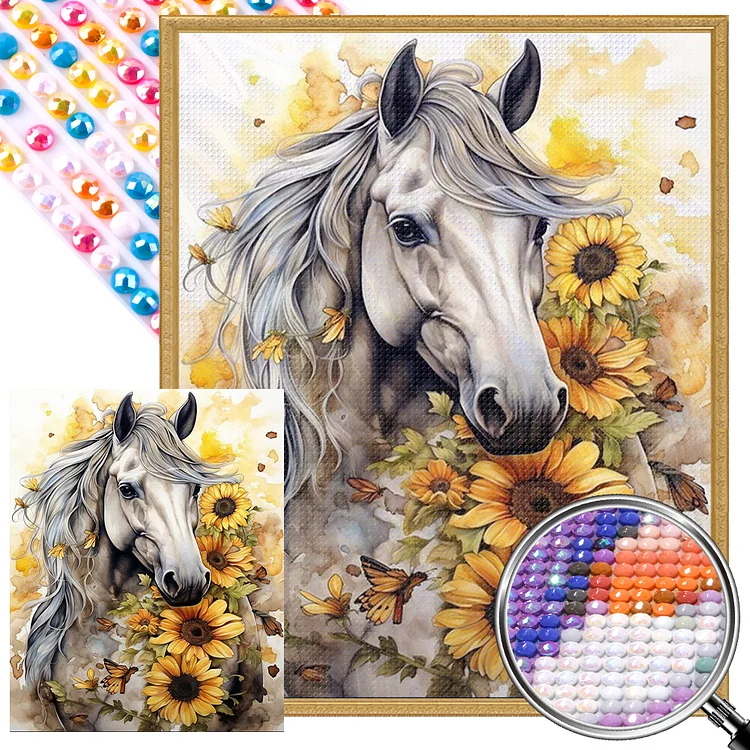 Horse 40*50CM (Canvas) Full Square Drill Diamond Painting gbfke