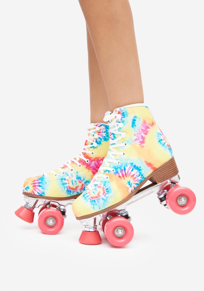 Trippy Tie Dye Roller Skates