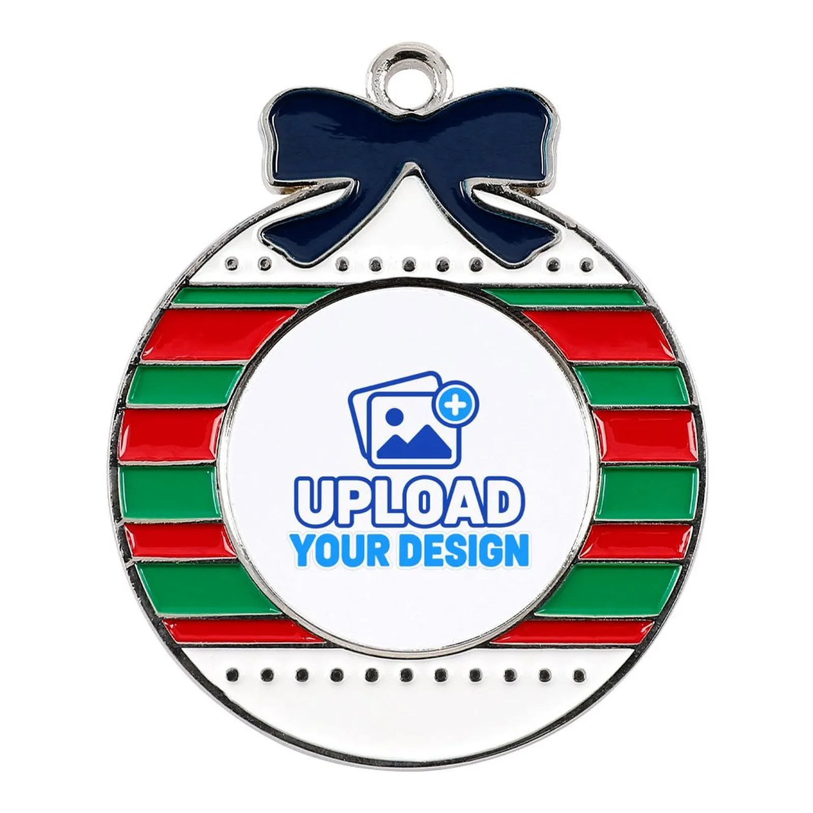 custom zinc alloy Christmas ornament, main product view
