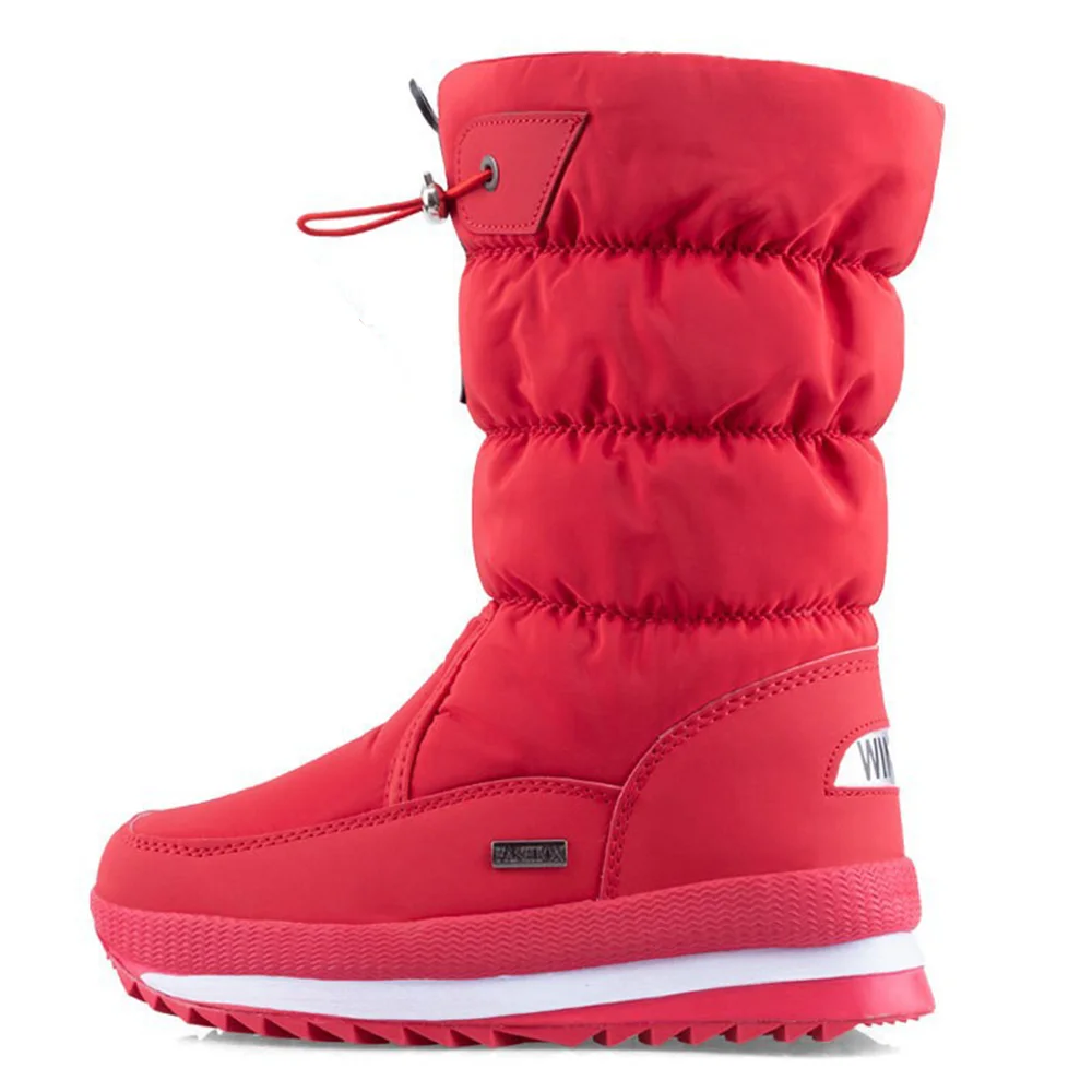 Smiledeer Thickened and warm mid-calf winter casual waterproof anti-skid boots
