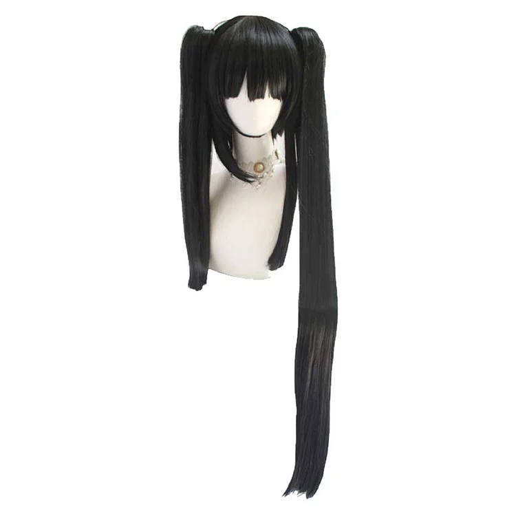 DATE A LIVE Tokisaki Kurumi Black Wig Cosplay Accessories Halloween Carnival Props