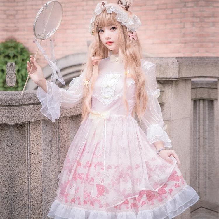 Pink Sweet Falbala Sakura Dress SP14405