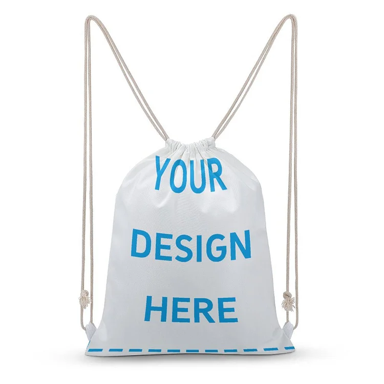Personalized Double Sided Drawstring Backpack Bag