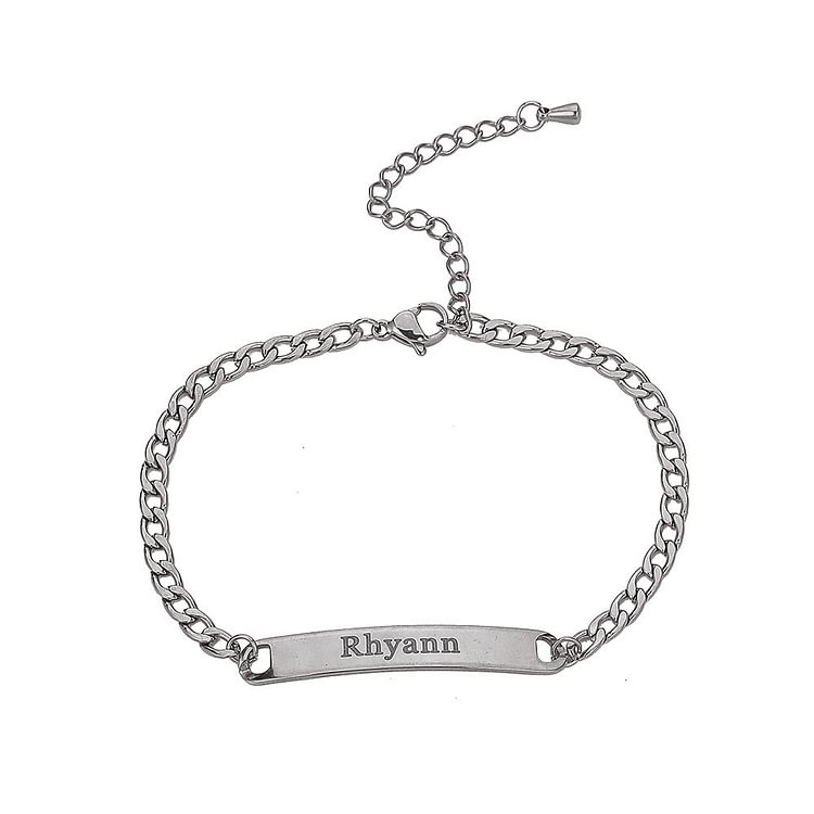 Name Engraved Stainless Steel Bracelet