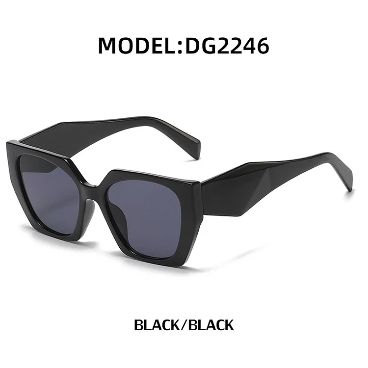 2024 New Fashion Cat Eye Wide Glasses Leg Sunglasses Female High Sense Ins Trade  Sunglasses UV Protection
