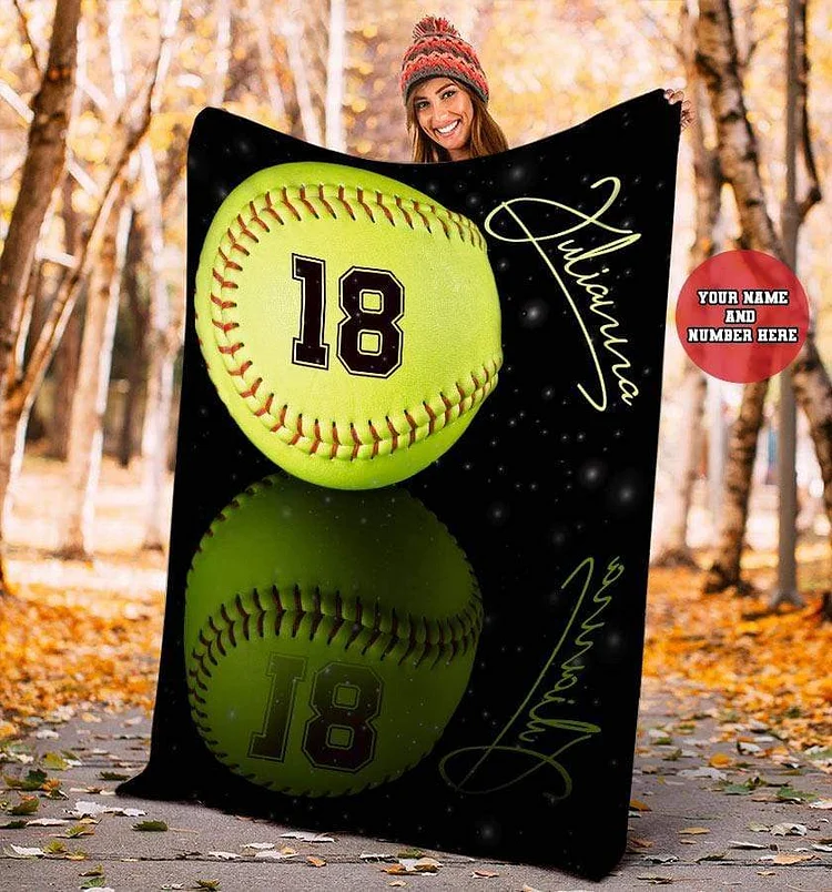Personalized Lovely Kid Baseball Blanket for Comfort & Unique| BKKid85
