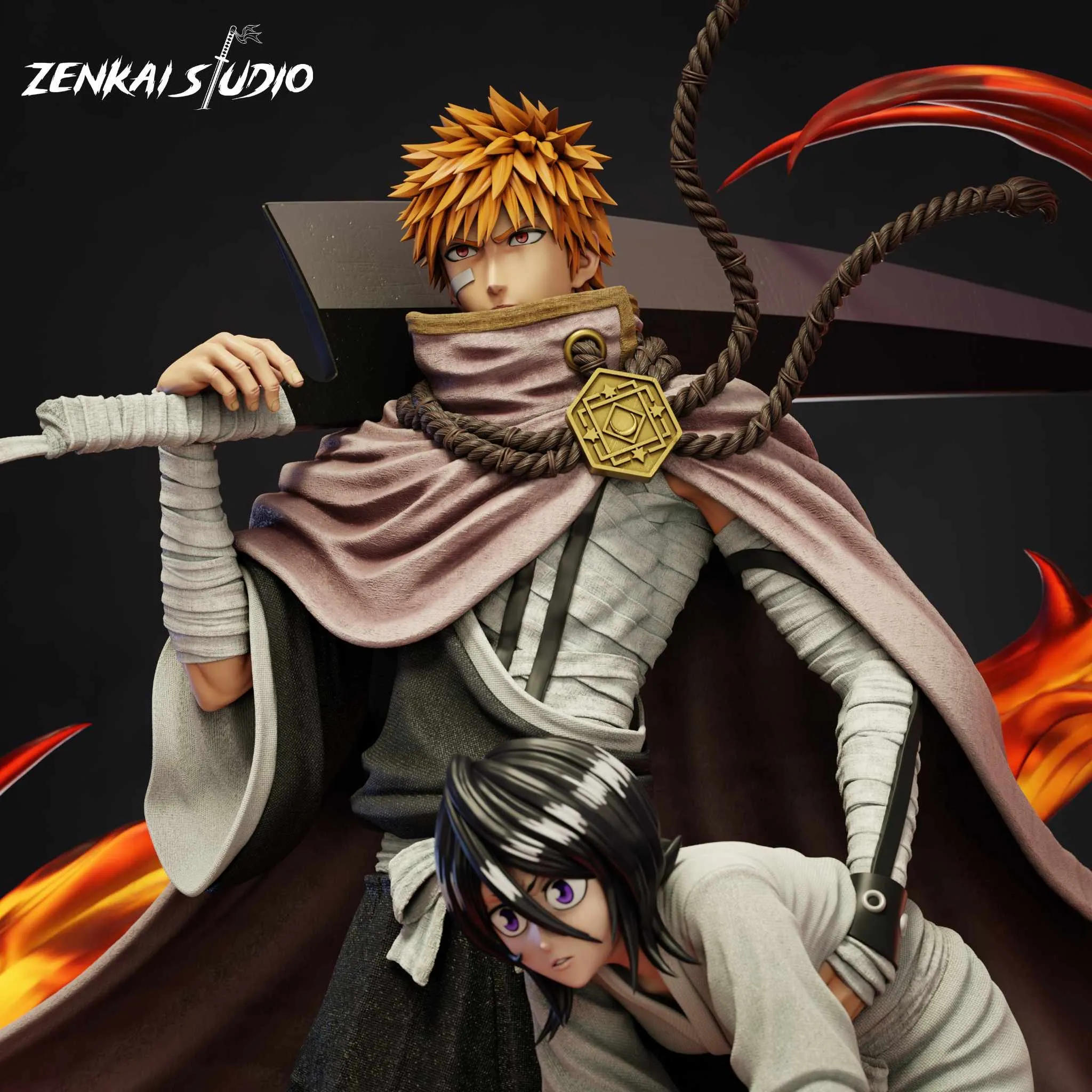 Zenkai Studio - BLEACH Ichigo & Rukia Statue(GK)