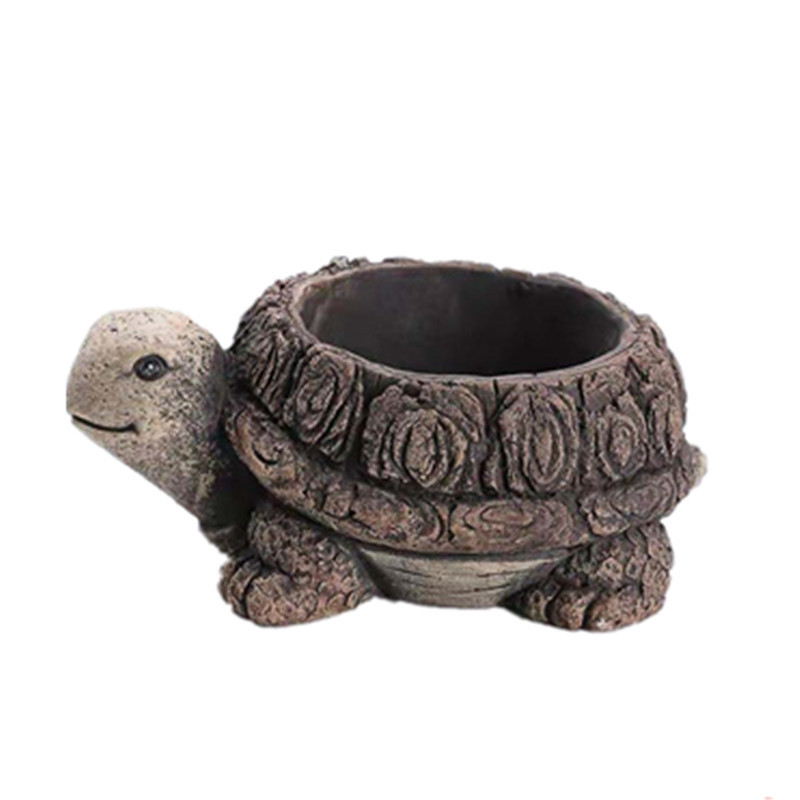 3D Tortoise Vase Silicone Concrete Planter Molds, Epoxy Resin Craft, Big Cement Stone, Turtle Flower Pot Mould