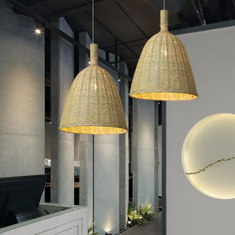 Bamboo Pendant Lampshade Hanging Lights for Dining Room