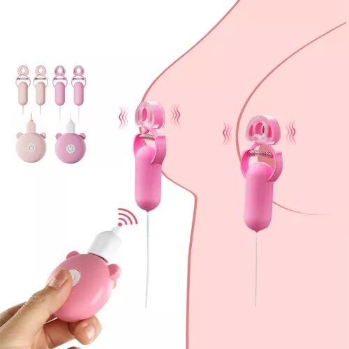 pornhint Pornhint 10 Frequency Nipple Clamps Vibrating Breast Clips Nipple Stimulator Vibrators Toy