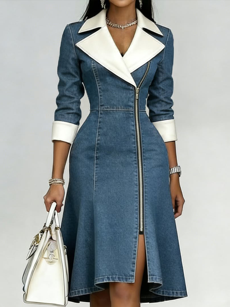 blue white dress Collared and – MiSh Couture Haute Crystal Jewls Indigo Grey Size:13 yrs