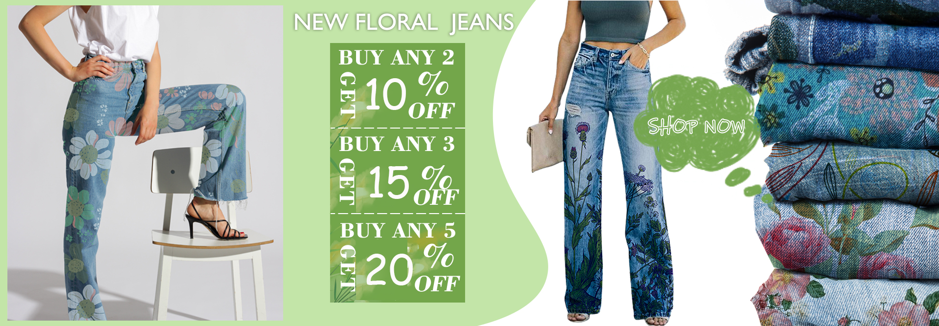Fashion Print Jeans 100% Denim Fabric - SS