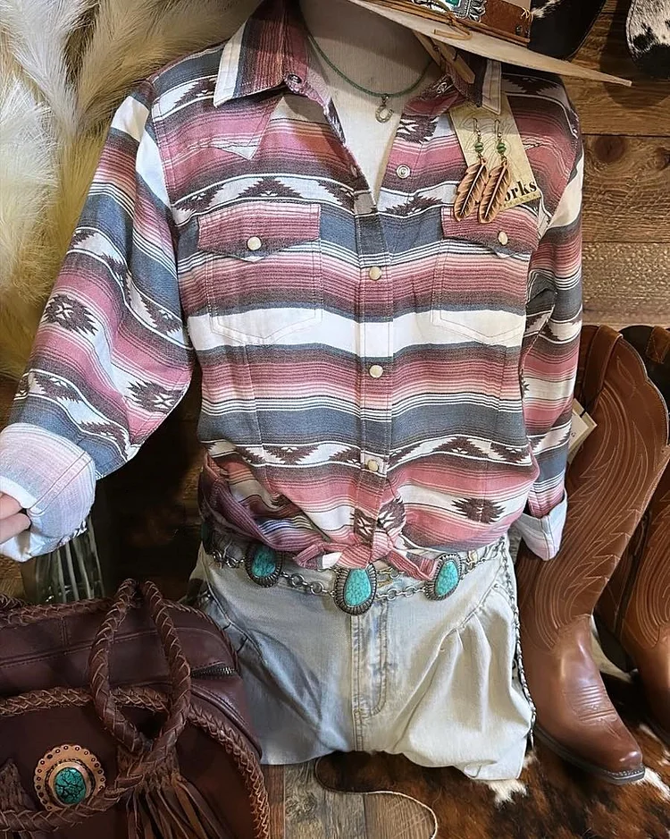 Vintage Stripe Long Sleeve Shirt