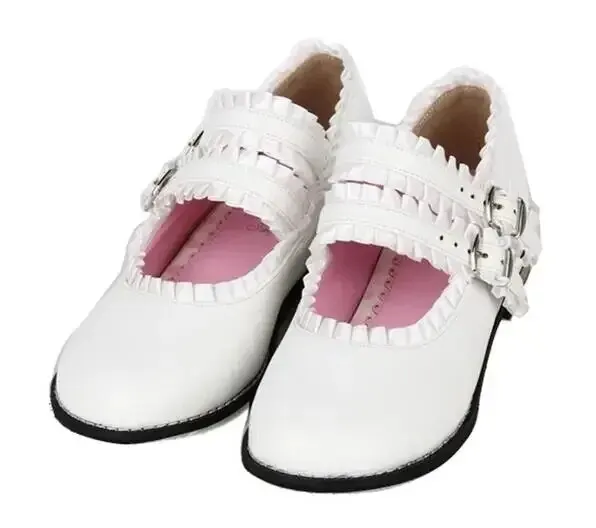 VCshoes Woman Mori Girl Lolita Cosplay Shoes Lady Middle Heels Pumps Women Princess Dress Party Shoes Lacework