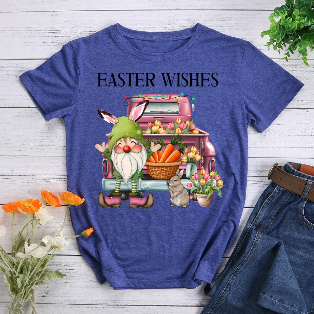 Easter Wishes Round Neck T-shirt-0025475-Guru-buzz