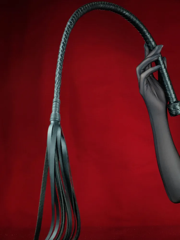 pornhint Pornhint Black BDSM leather Whip handmade single tail whip-84cm with Tassel|Professional Flogger, Bullwhip, Impact Play,fetish bdsm whip gift for him bdsm outfit men