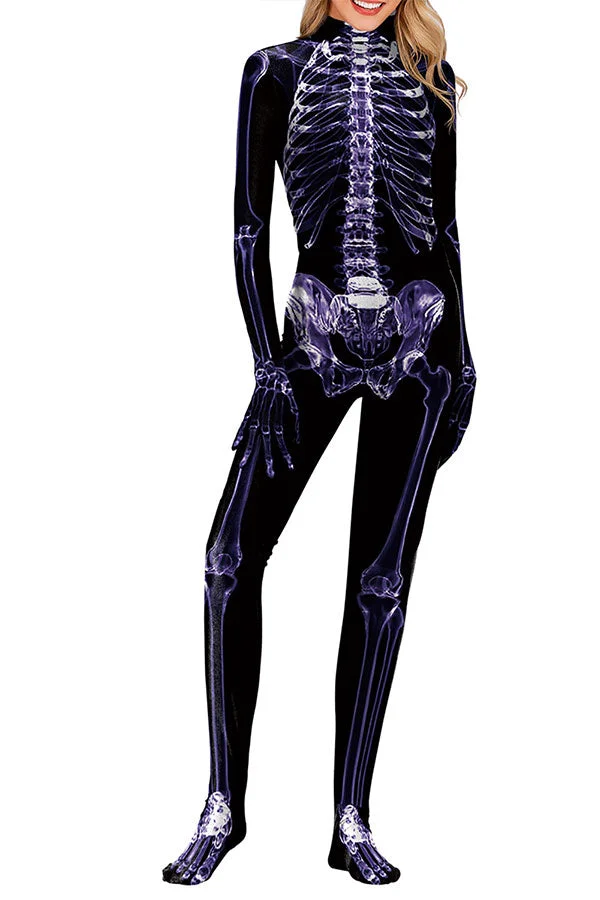 Skeleton Adult Halloween Costume-elleschic