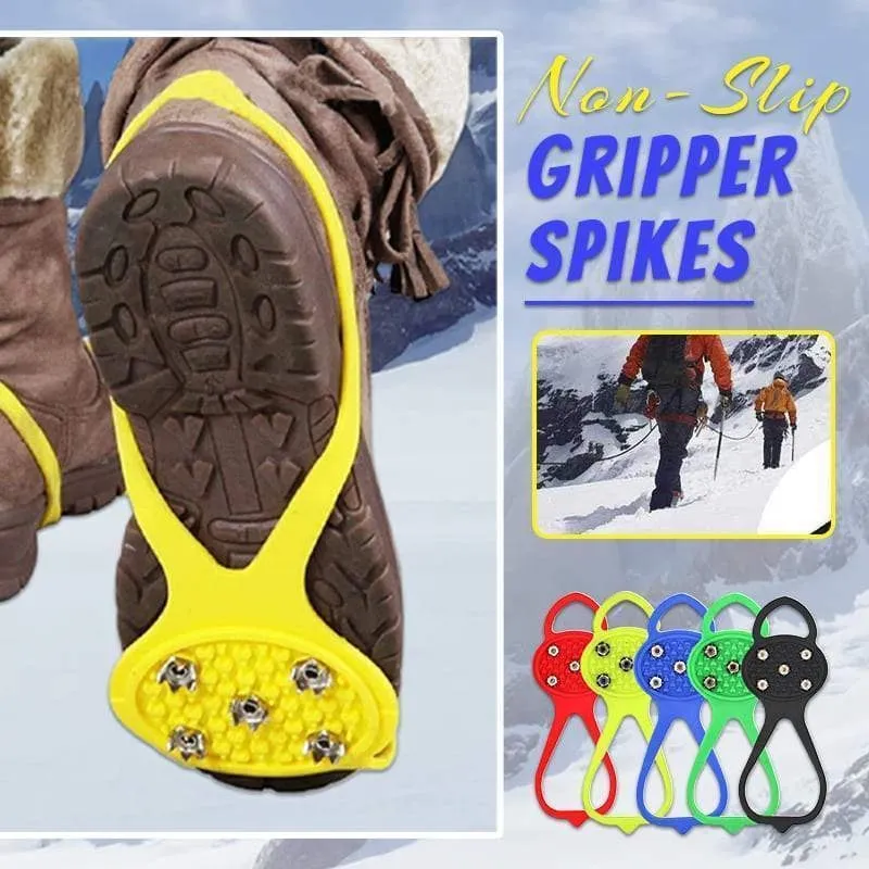 Crampons Antidérapants Hiver – TPE Avec Pointes Acier, Taille M (35-39) Pour Randonnée, Course Et Pêche Sur Glace