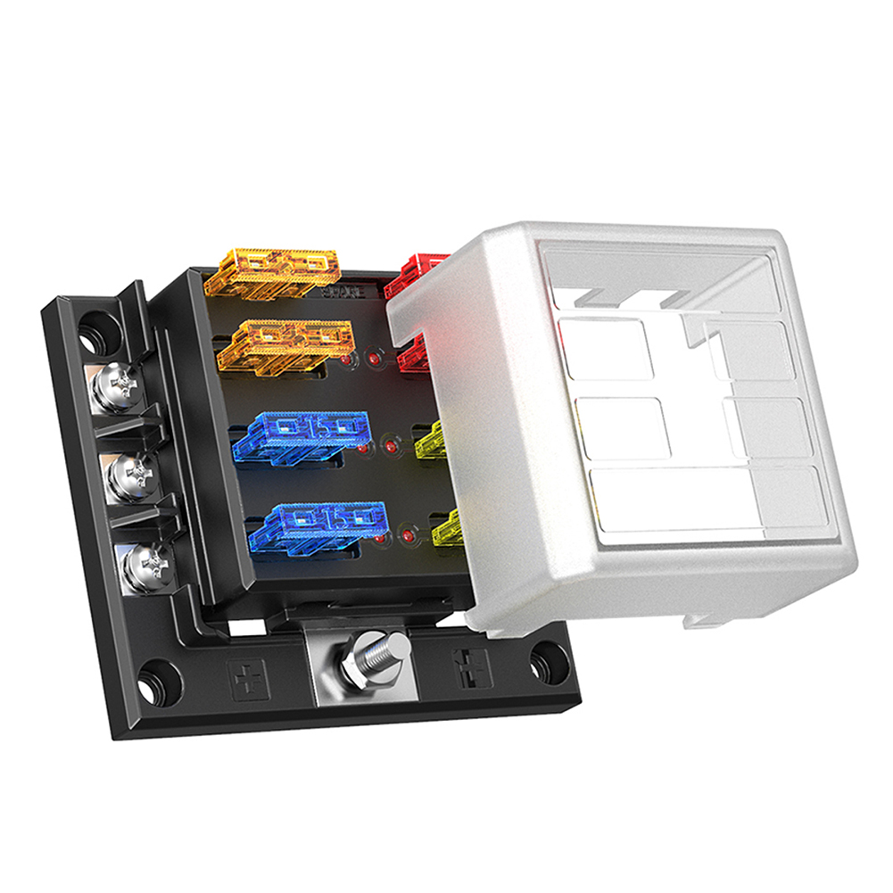 6-Way Blade Fuse Box Fuse Block Holder with Fuses for 12V 24V Car Marine, 501 Original
6-Way Blade Fuse Box Fuse Block Holder with Fuses for 12V 24V Car Marine, 501 Original