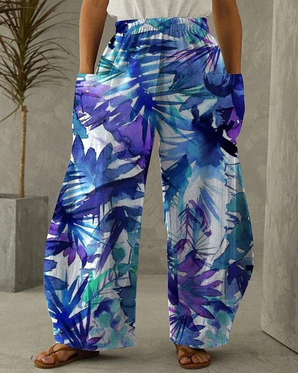Floral Print Retro Casual Loose Pants S-5XL - Chicaggo