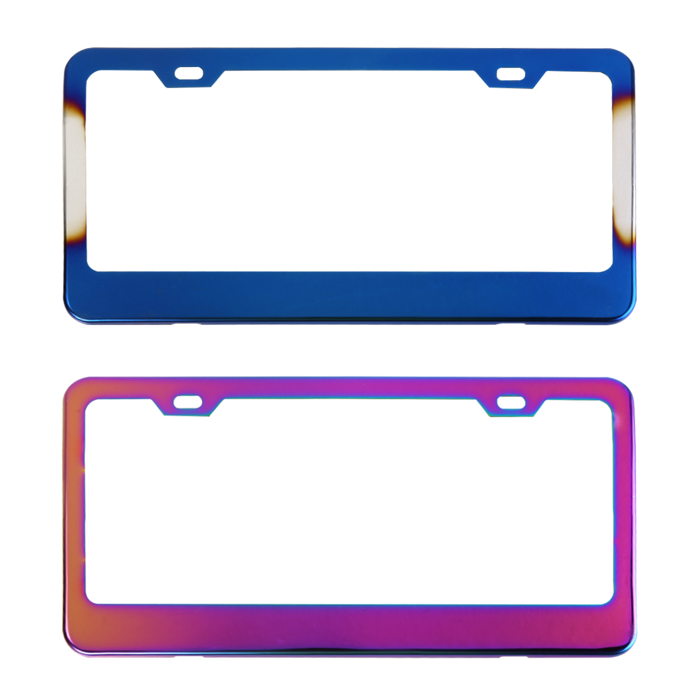 Burnt Blue Purple Stainless Steel License Plate Frame US Canada Tag Holder, 501 Original
Burnt Blue Purple Stainless Steel License Plate Frame US Canada Tag Holder, 501 Original