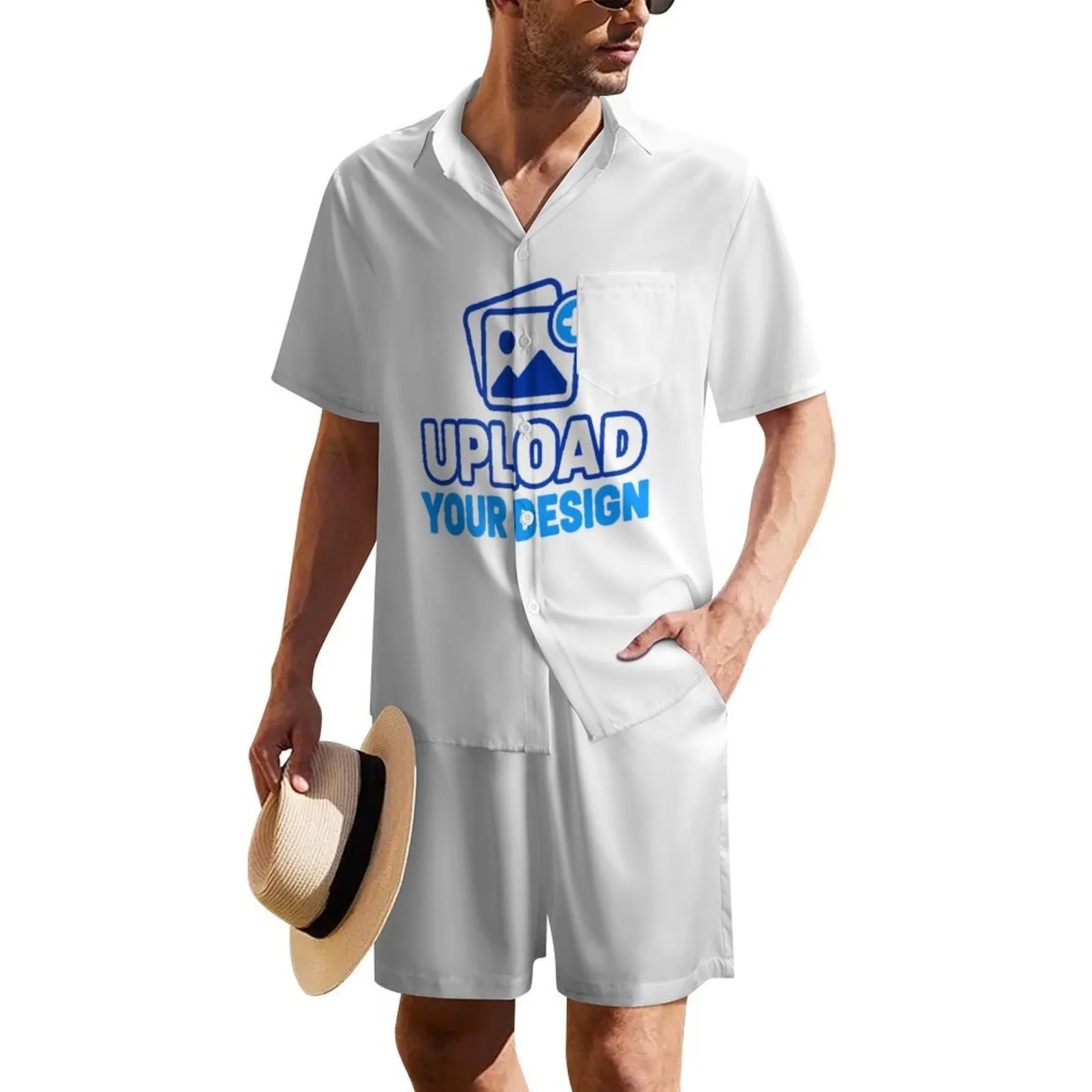 Men's Short Sleeved Shirt Set custom product view 9