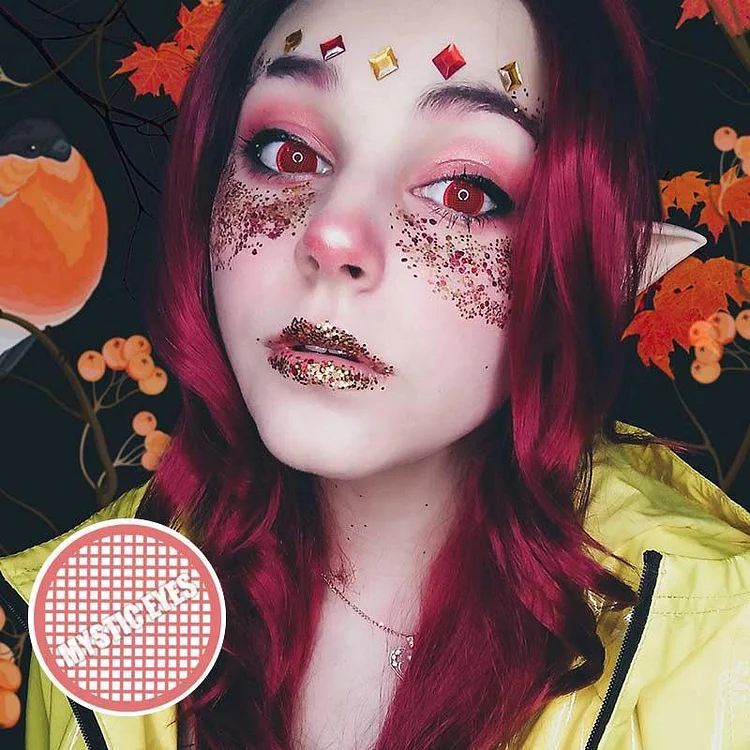 Red Mesh G28 Halloween Contact Lenses
