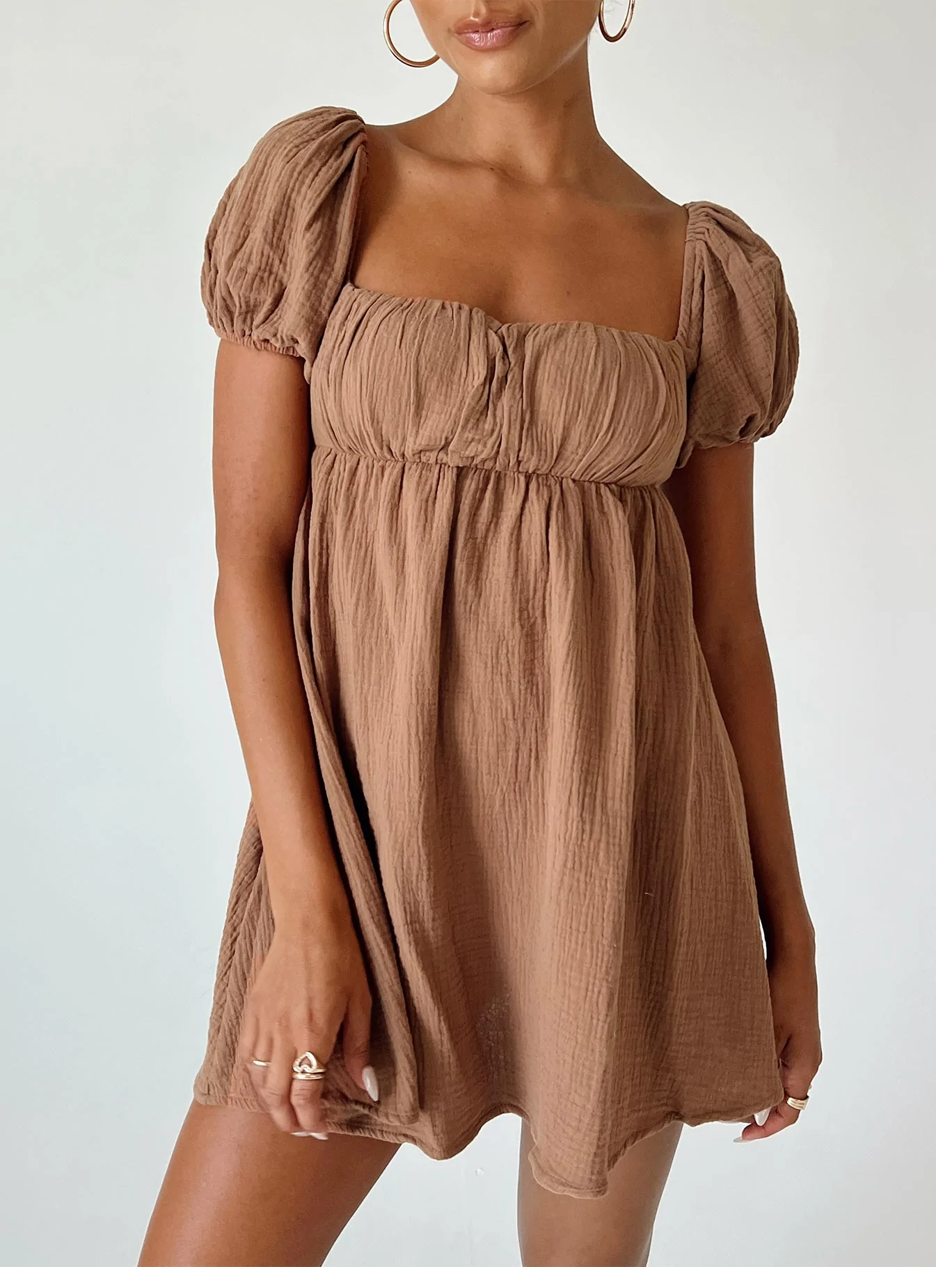 Let's Dance Mini Dress Brown