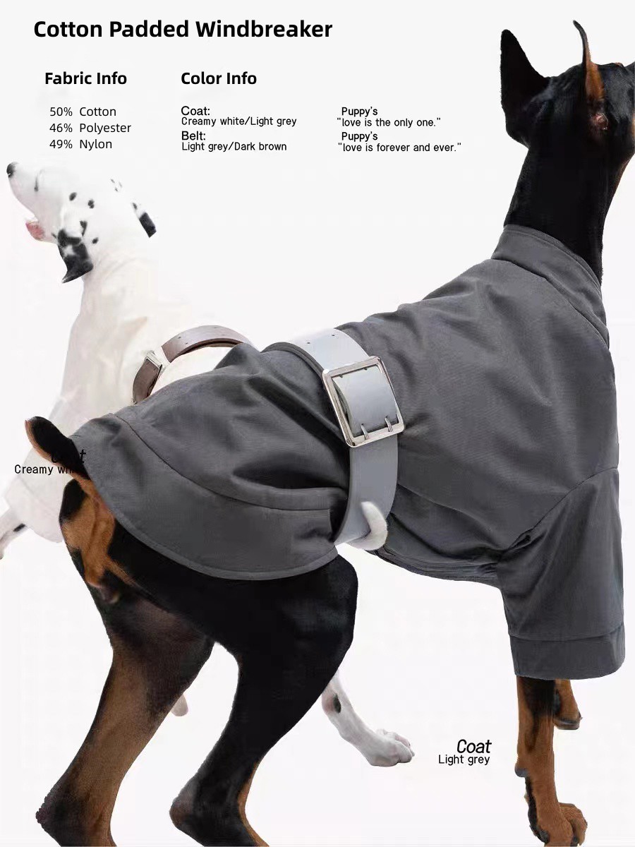 Dog Coat with Belt roarxlpet