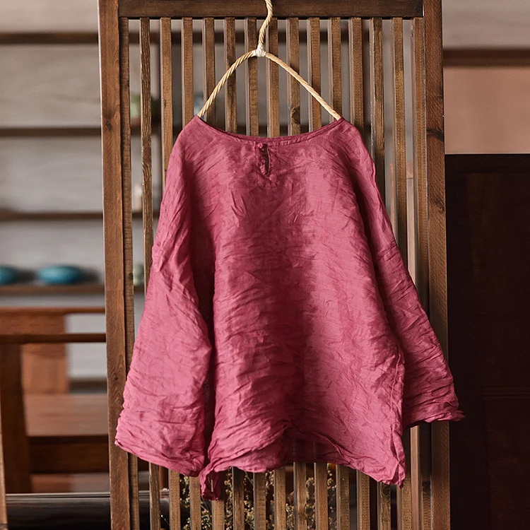 Handsewn Ramie Button Top socialshop
