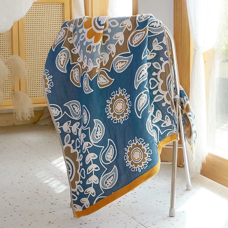 Ownkoti Pastoral Flower Cotton Breathable Bath Towel