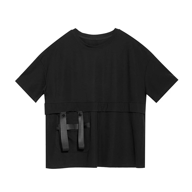 <SALE> Personalized Splicing Round Neck Short Sleeve T-shirt