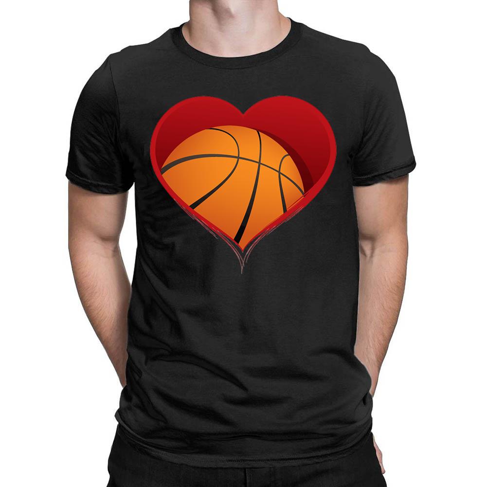 Basketball heart Men's T-shirt-Guru-buzz