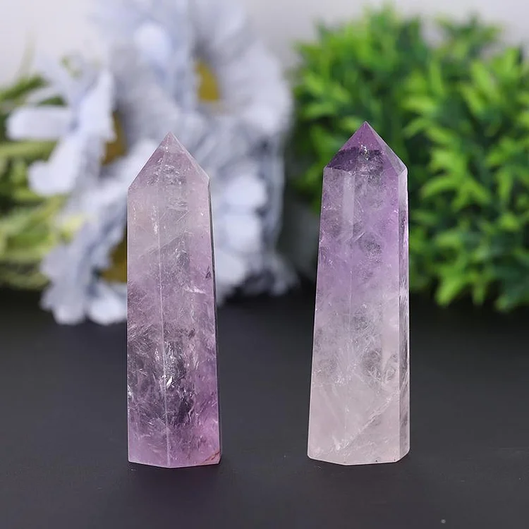 Natural Healing Stone Amethyst Towers Points Bulk