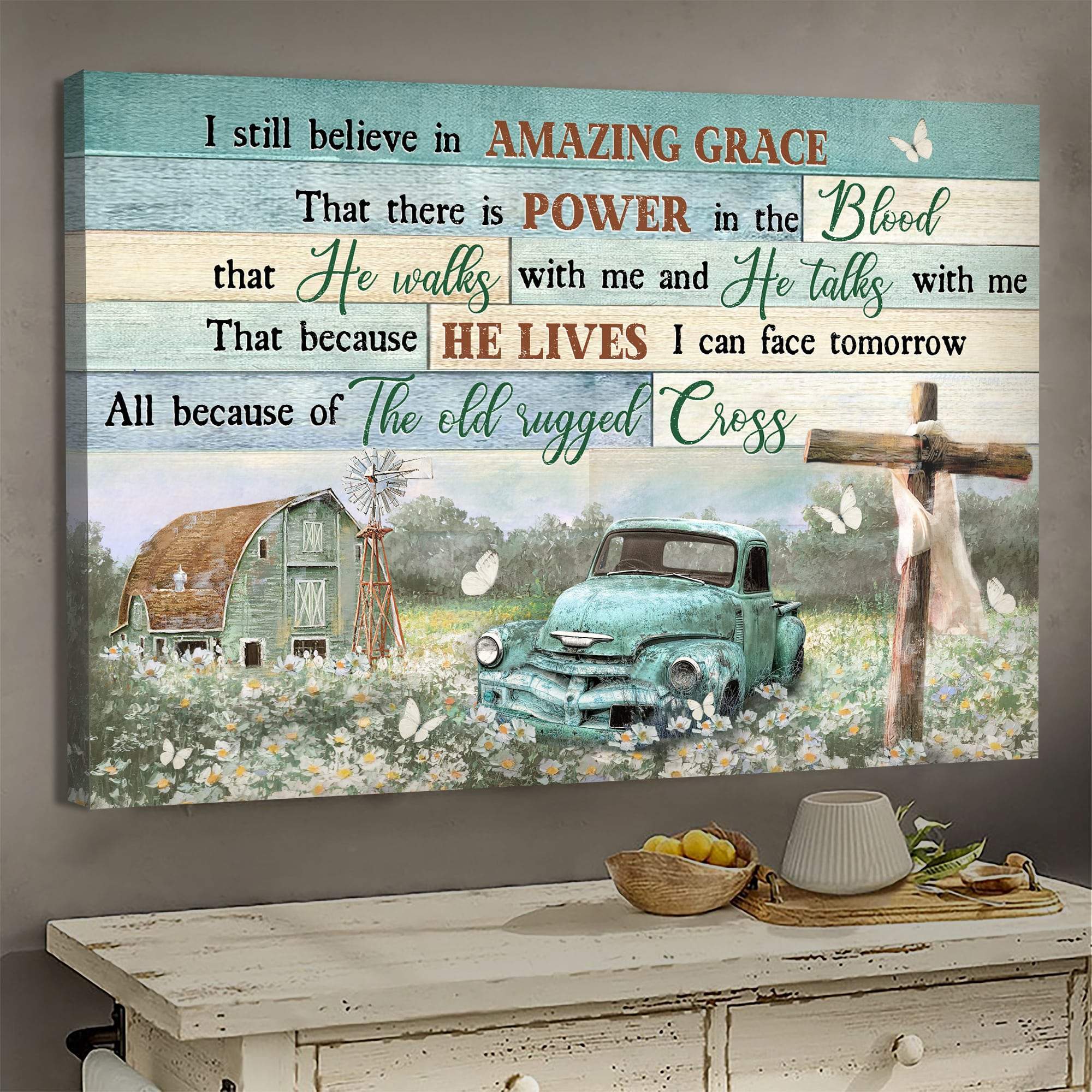 On the beautiful field Canvas Wall Art