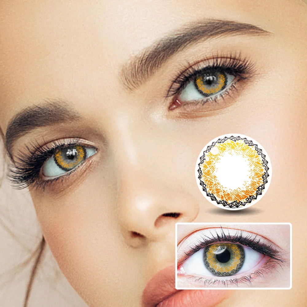 NEBULALENS Muse Brown Yearly Prescription Colored Contact Lenses NEBULALENS