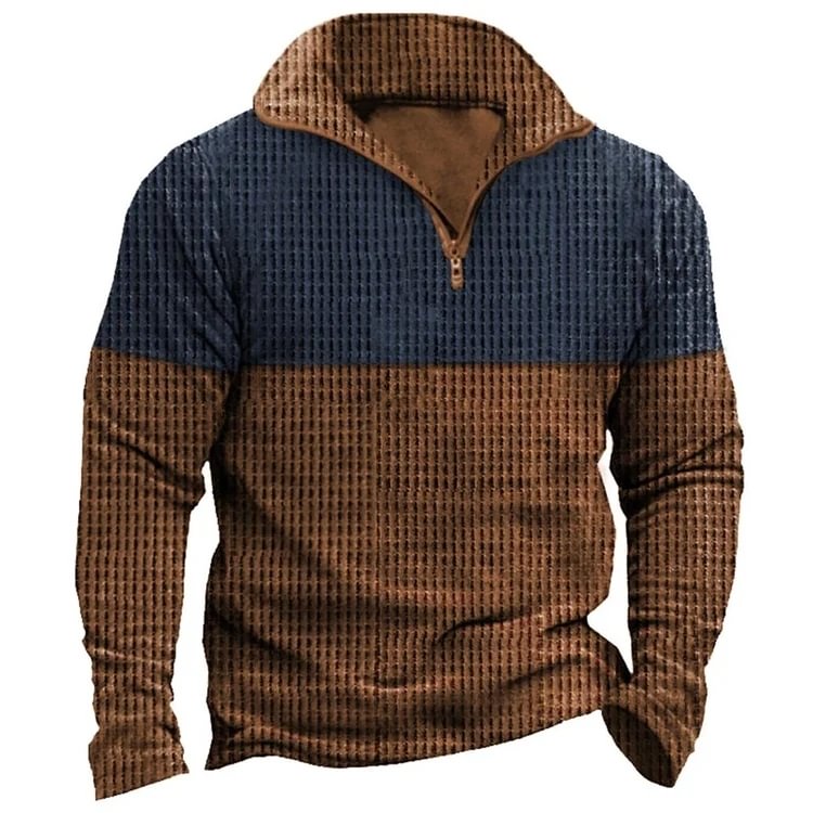 Men's Vintage Waffle Tactical Sweatshirt